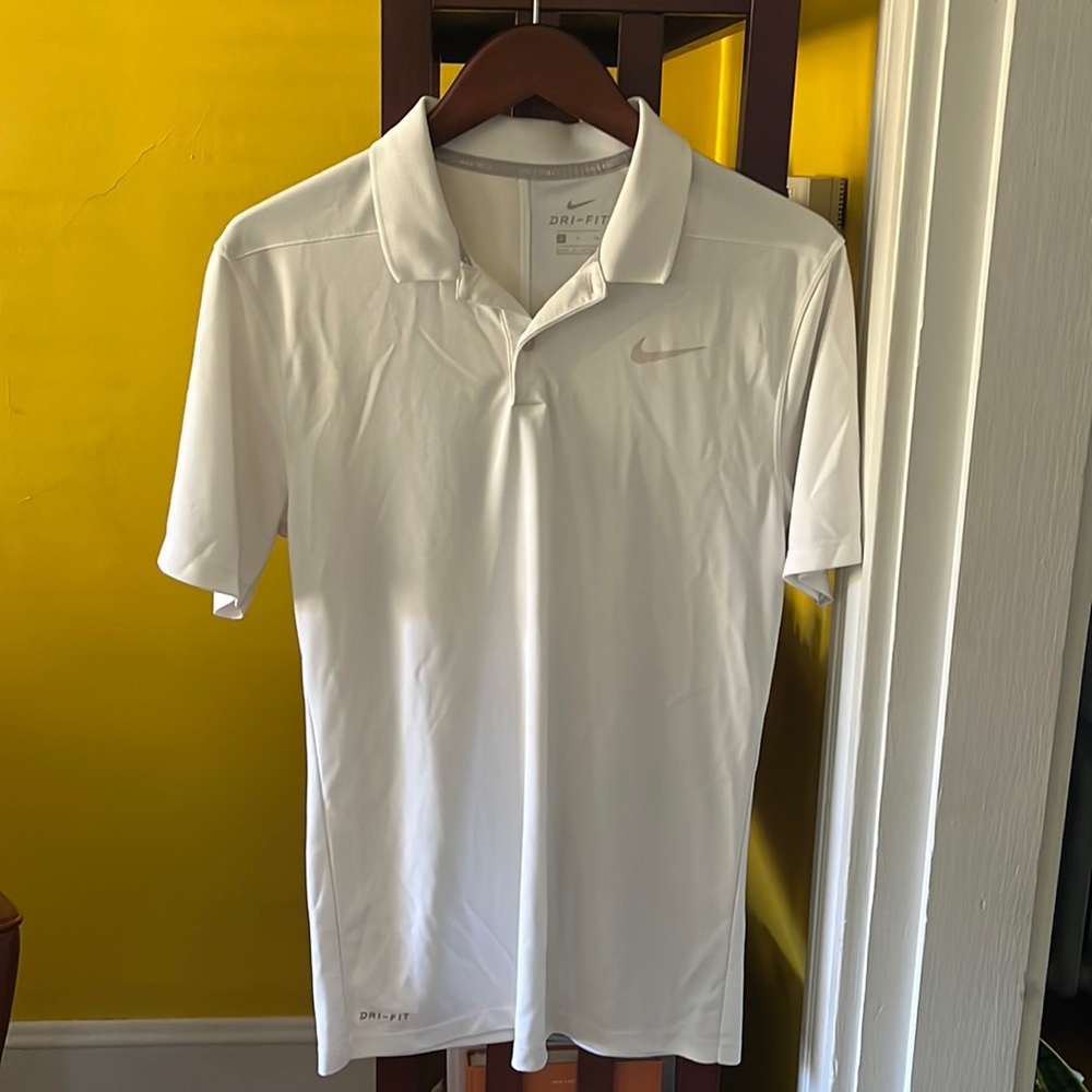 Men’s Nike Golf Dri-Fit Polo, white, size S